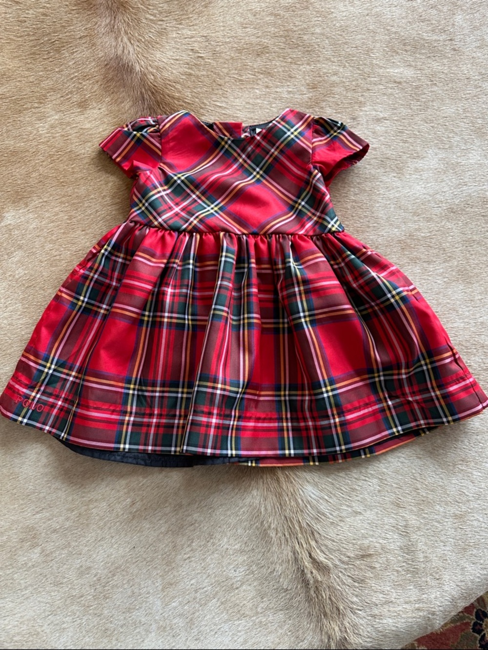 Ralph Lauren Red Tartan Plaid Fit-and-Flare Dress